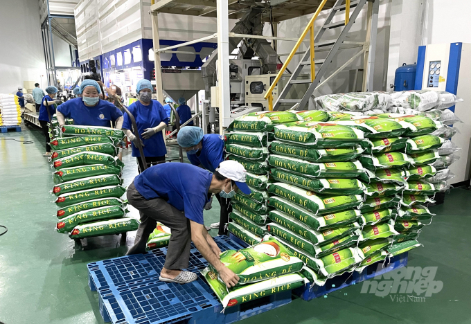 Công ty Trung An chế biến xuất khẩu gạo sang Hàn Quốc. Ảnh: HP.