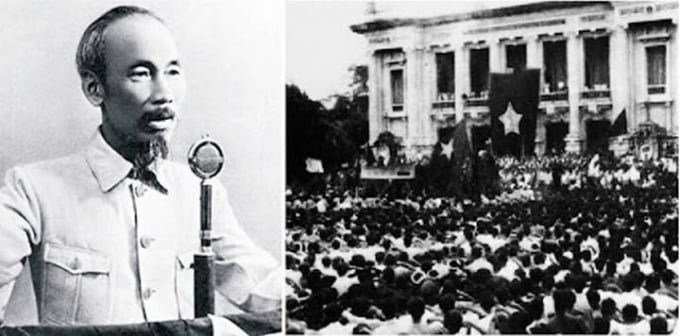 Ngày 2/9/1945, Bác Hồ đọc bản Tuyên ngôn độc lập khai sinh ra nước Việt Nam Dân chủ Cộng hòa