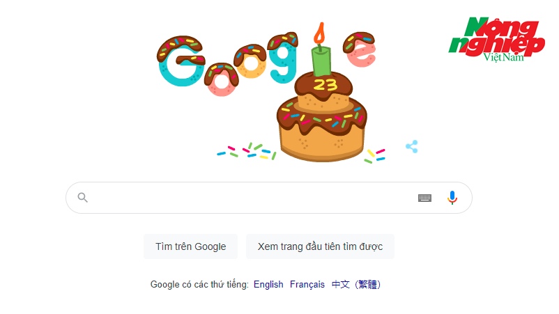 Google mừng sinh nhật lần thứ 23