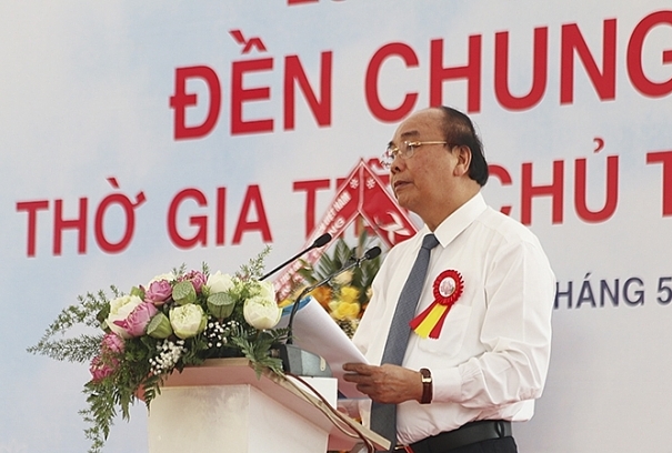 Thủ tướng Nguyễn Xuân Phúc phát biểu tại buổi lễ. Ảnh: VGP.