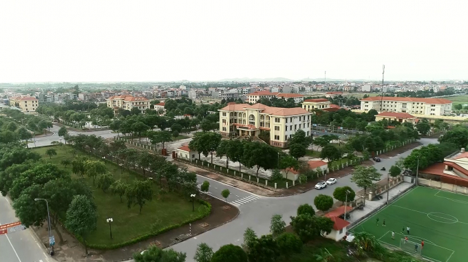 Huyện Thuận Thành đạt chuẩn nông thôn mới năm 2019. Ảnh: thuanthanh.bacninh.gov.vn