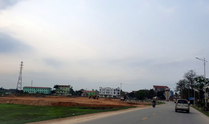 Cao tốc Bắc - Nam đi qua huyện Thiệu Hóa có tổng chiều dài trên 9km. Ảnh: TĐ.