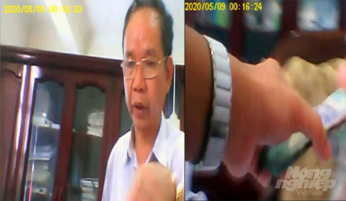 Hình ảnh được cắt từ Clip. Người trong ảnh là ông Hồ Đình Tùng, Phó Chủ tịch UBND huyện Tĩnh Gia.