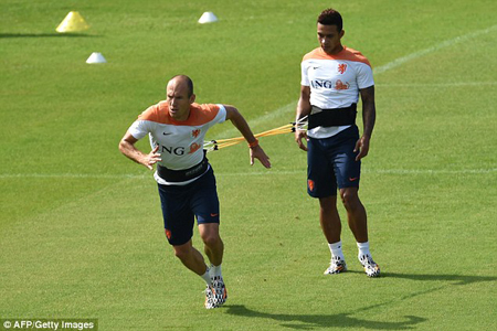 Robben chủ yếu tập những bài liên quan tới tốc độ