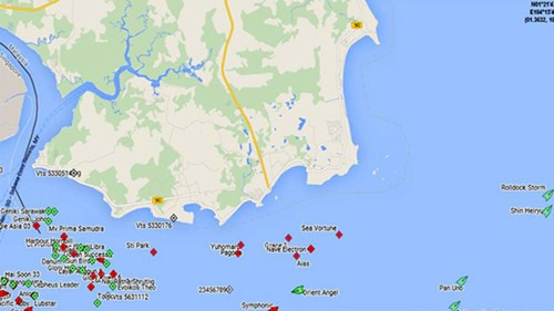 Vị trí tàu Rolldock Stormlúc 03h ngày 28/6.