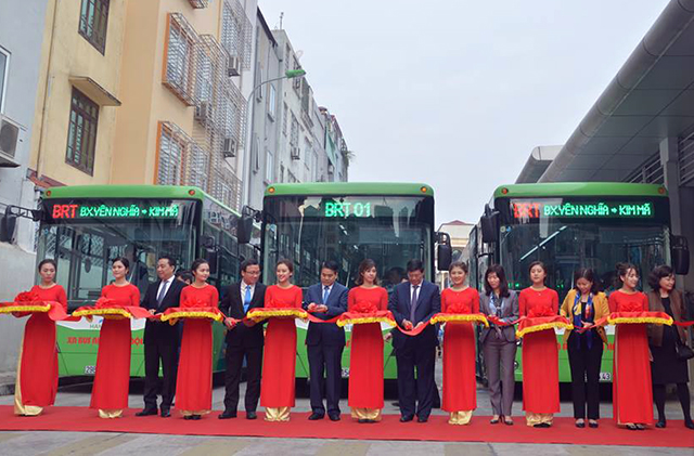   Hà Nôi chính thức khai trương tuyến xe buýt nhanh BRT từ Kim Mã đi Yên Nghĩa  