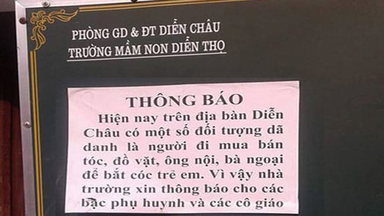 Cảnh báo tình trạng bắt cóc trẻ em trên địa bàn Nghệ An