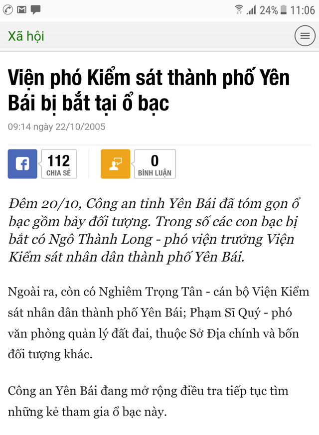 Bản tin báo chí đăng tải năm 2005 phản ánh việc ông Phạm Sỹ Quý bị Công an tỉnh Yên Bái bắt giữ trên chiếu bạc.