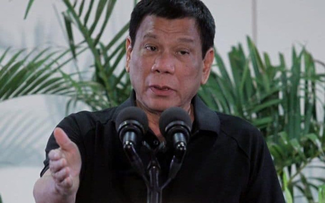 Tổng thống Philippines Rodrigo Duterte. (Ảnh: Telegraph)
