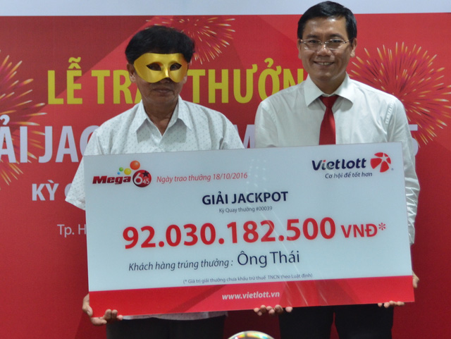 Theo khẳng định của Vietlott, ông Thái thắng giải 92 tỷ đồng là hợp lệ