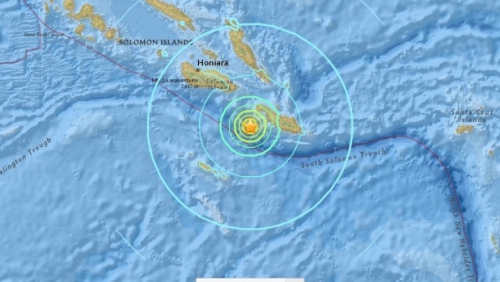 Vị trí tâm chấn động đất hôm 10/12. Đồ hoạ: USGS