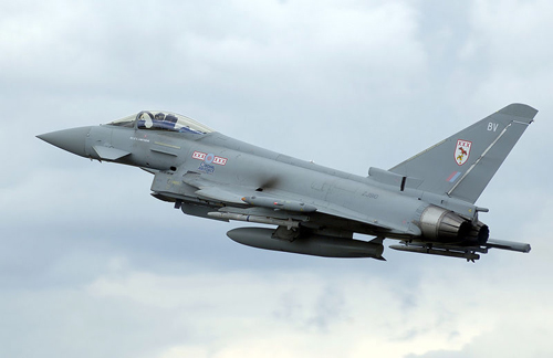 Chiến đấu cơ Typhoon của Không quân Anh. Ảnh: Wikipedia