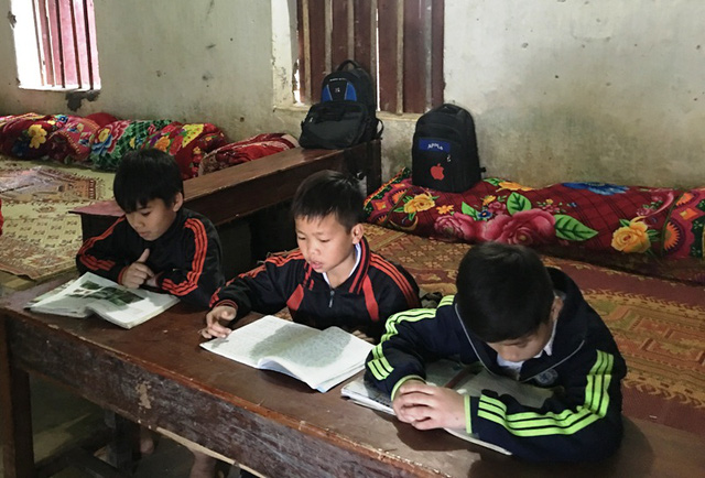 Học sinh được nuôi ăn bán trú tại trường Phổ thông dân tộc bán trú THCS Trung Tiến, huyện Quan Sơn