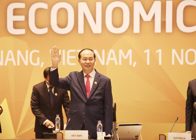   Chủ tịch nước Trần Đại Quang tại hội nghị cấp cao APEC. (Ảnh: Ban tổ chức APEC Việt Nam 2017)  