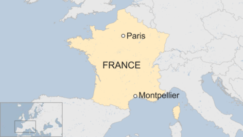 Vị trí thành phố Montpellier, Pháp. Đồ hoạ: BBC