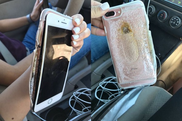 Chiếc iPhone 7 Plus bị hư hại hoàn toàn sau vụ nổ