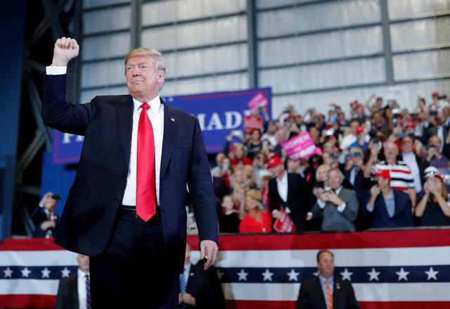   Tổng thống Trump đã tích cực vận động cho đảng Cộng hòa trước cuộc bầu cử giữa kỳ. (Ảnh: Reuters)  