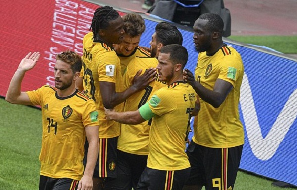 Các ngôi sao tấn công của tuyển Bỉ phô diễn tài năng, giúp đội nhà thắng giòn giã. Ảnh: Reuters.