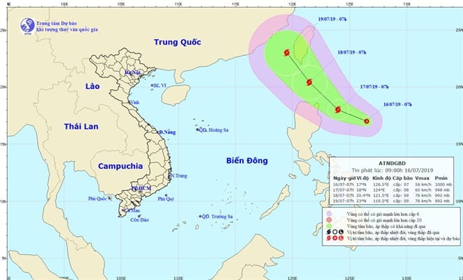 Áp thấp nhiệt đới sắp mạnh lên thành bão gần Biển Đông