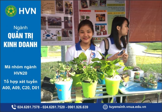 Thông tin tuyển sinh ngành Quản trị kinh doanh của Học viện Nông nghiệp Việt Nam. Ảnh: HVNN.