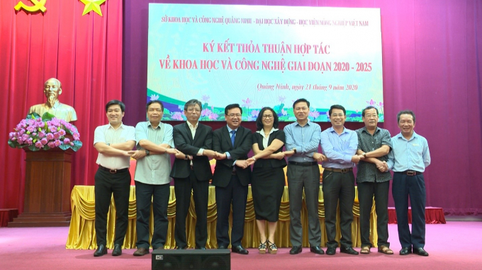 Sở KHCN tỉnh Quảng Ninh và Học viện Nông nghiệp Việt Nam, Đại học Xây dựng đã ký kết thỏa thuận hợp tác về KHCN giai đoạn 2020 – 2025. Ảnh: HVNNVN.