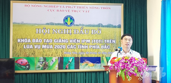 Ông Nguyễn Quý Dương, Phó cục trưởng Cục BVTV phát biểu tại hội thảo. Ảnh: HG