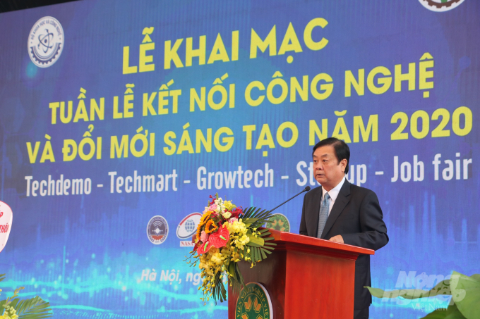 Thứ trưởng Bộ NN-PTNT Lê Minh Hoan phát biểu tại buổi lễ. Ảnh: HG
