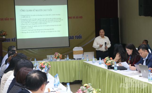 Ông Nguyễn Hải Hữu, Phó Chủ tịch Hiệp hội Giáo dục nghề nghiệp và Công tác xã hội Việt Nam phát biểu tại diễn đàn. Ảnh: HG.