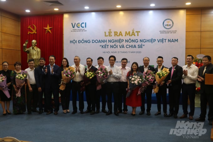 Lễ ra mắt Hội đồng Doanh nghiệp Nông nghiệp Việt Nam. Ảnh: HG.