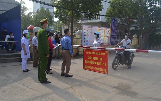 Thiết lập vùng cách ly y tế tại 2 cụm dân cư ở thị xã Kinh Môn. Nguồn: Haiduong.gov.vn
