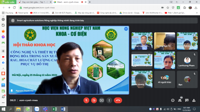 TS Nguyễn Thanh Hải phát biểu tại hội thảo. Ảnh: HVNN