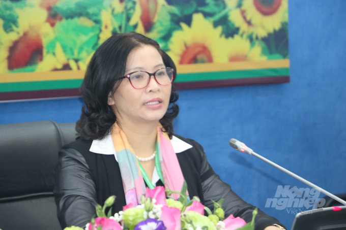 Giám đốc Học viện Nông nghiệp Việt Nam Nguyễn Thị Lan phát biểu khai mạc Hội nghị. Ảnh: TL