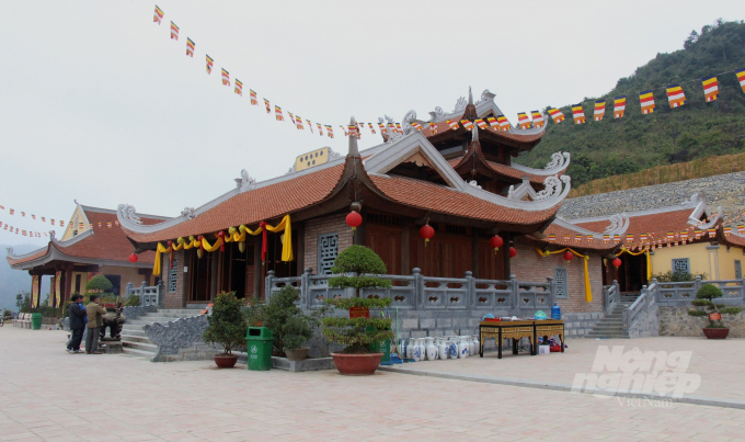 Chùa Phật tích Trúc Lâm Bản Giốc là điểm du lịch tâm linh hàng đầu của huyện Trùng Khánh nói riêng và tỉnh Cao Bằng nói chung. Ảnh: Toán Nguyễn.