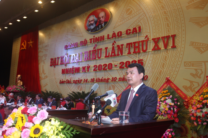 Ông Đặng Xuân Phong - Bí thư Tỉnh ủy Lào Cai khóa XVI, nhiệm kỳ 2020 - 2025. Ảnh: H.Đ.
