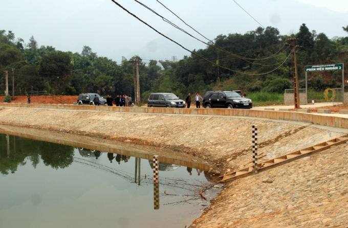 Hồ thuỷ lợi Phú Nhuận được đầu tư xây dựng, đảm bảo cho hoạt động tưới tiêu. Ảnh: Thanh Nam