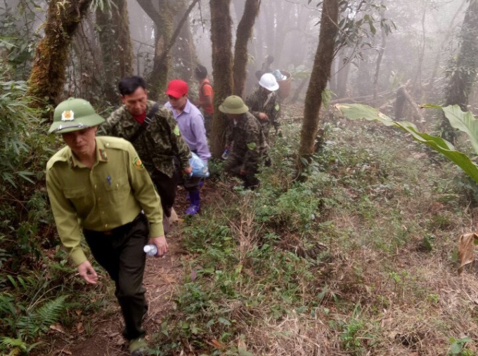 Members of the Bat Xat Nature Reserve Management Board are patrolling the forest. Photo: T.L