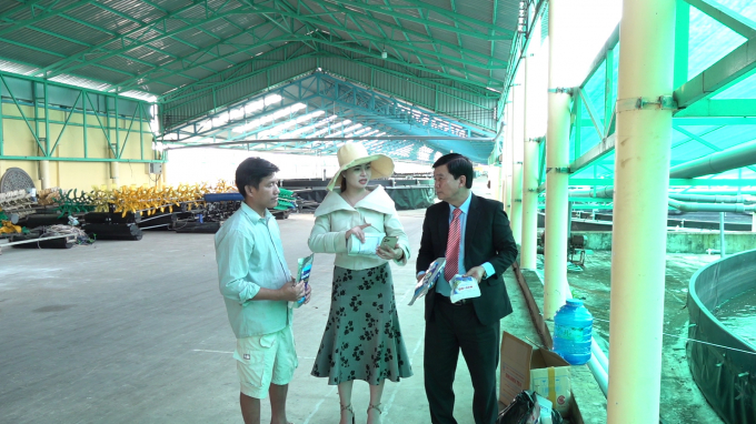 Khu sản xuất tôm thẻ chân trắng công nghệ cao của Công ty TNHH Giống Dương Hùng liên kết với Công ty TNHH Khoa học Việt Đức tại Bạc Liêu. Ảnh: Phạm Hạnh.