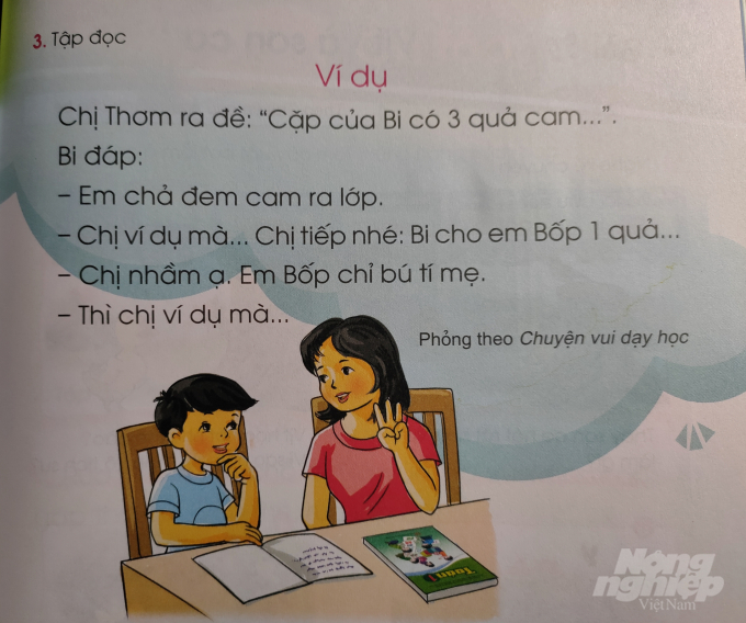 Sách giáo khoa Tiếng Việt lớp 1 có nhiều nội dung được cho là không phù hợp với học sinh. Ảnh Phạm Hiếu.