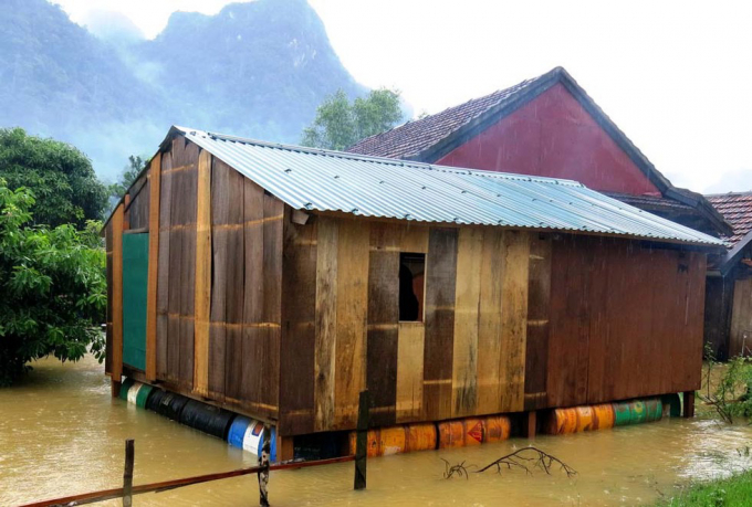 Chi phí cho một ngôi nhà chống bão lũ tối thiểu 2 triệu đồng/m2. Ảnh: ST.