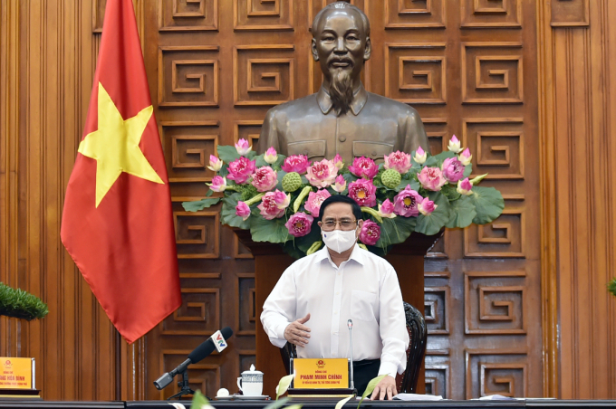 Thủ tướng Phạm Minh Chính nêu 9 nhiệm vụ cần tập trung thực hiện trong tình hình mới. Ảnh: VGP/Nhật Bắc.