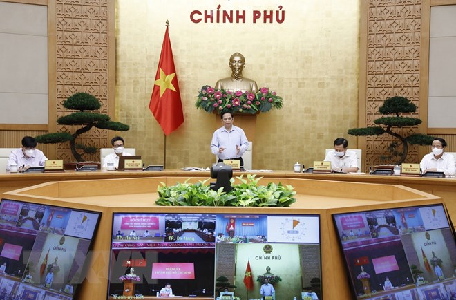 Thủ tướng Phạm Minh Chính chủ trì Hội nghị. Ảnh: Dương Giang/TTXVN.