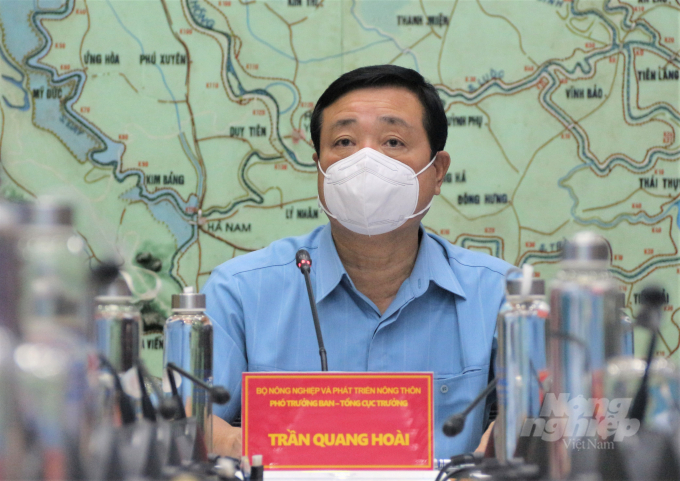 Ông Trần Quang Hoài yêu cầu các địa phương đặc biệt lưu ý đến những khu vực 'vùng đỏ' của dịch bệnh Covid-19 đang có những trường hợp F0, F1. Ảnh: Phạm Hiếu.