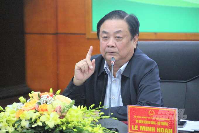 Bộ trưởng Lê Minh Hoan cho rằng ngành nông nghiệp cần phải bỏ tư duy 'sản lượng đứng nhất nhì thế giới'. Ảnh: Phạm Hiếu.