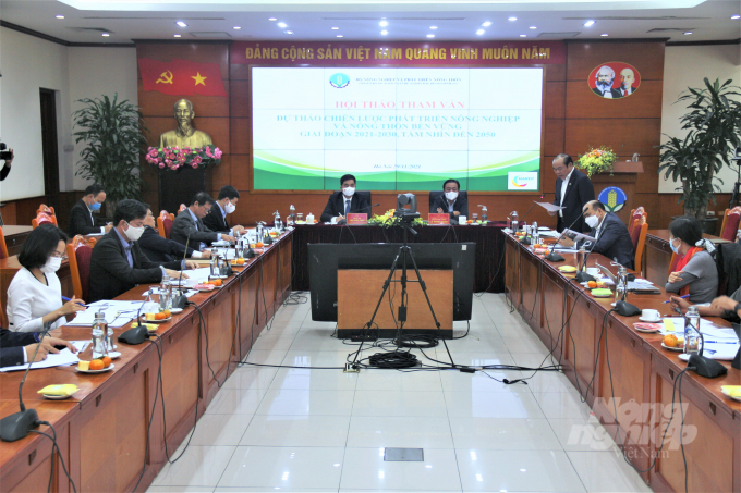 The Workshop 'General Consultation on Agricultural Development Strategy for the 2021-2030 period with a vision to 2050.' Photo: Pham Hieu.
