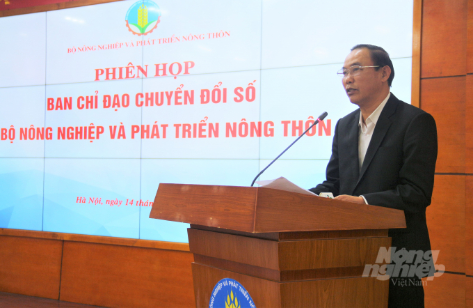 Mr. Phung Duc Tien, MARD Deputy Minister, SCDAT Deputy Head, speaking at the program. Photo: Pham Hieu.