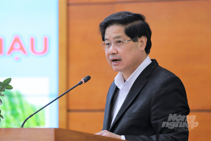 Deputy Minister Le Quoc Doanh spoke at the Seminar. Photo:  Pham Hieu.