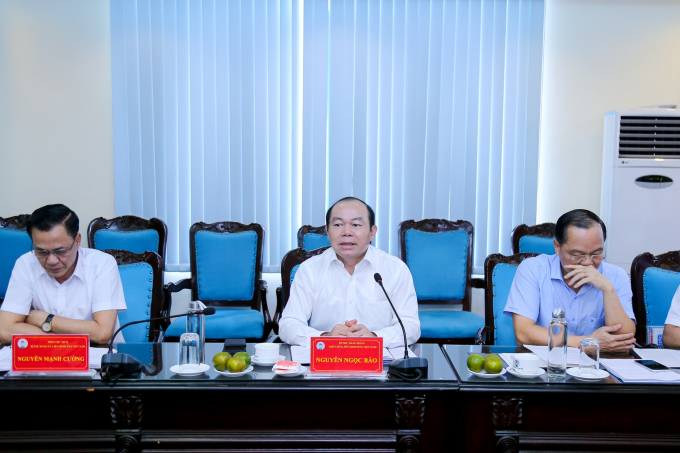 Chủ tịch Liên minh HTX Việt Nam Nguyễn Ngọc Bảo mong muốn Saigon Co.op sẽ tiếp tục nghiên cứu nguồn lực từ phía Liên minh HTX Việt Nam, hợp tác với các HTX thành viên trong cả nước. Ảnh: Quang Huy.