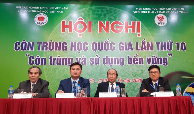 Hội nghị Côn trùng học Quốc gia lần thứ 10 có 34 báo cáo tham luận, báo cáo đề tài từ các nhà khoa học hàng đầu Việt Nam trong lĩnh vực côn trùng. Ảnh: Nguyên Huân.