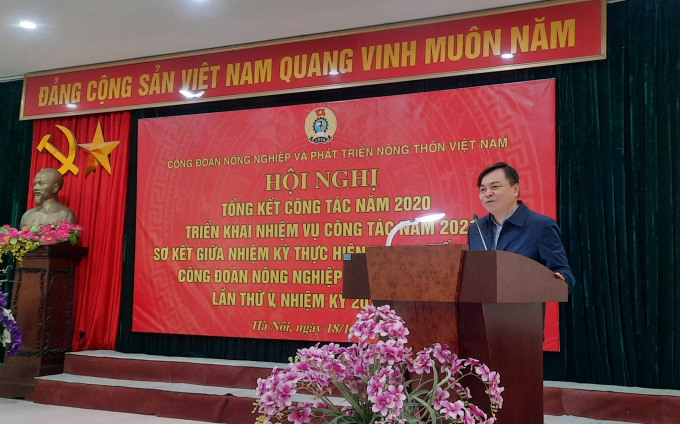 Theo Thứ trưởng Bộ NN-PTNT Nguyễn Hoàng Hiệp, Đảng bộ, Ban Cán sự Bộ NN-PTNT sẽ có một nghị quyết về công đoàn nông nghiệp cho giai đoạn 2021 - 2025. Ảnh: Nguyên Huân.