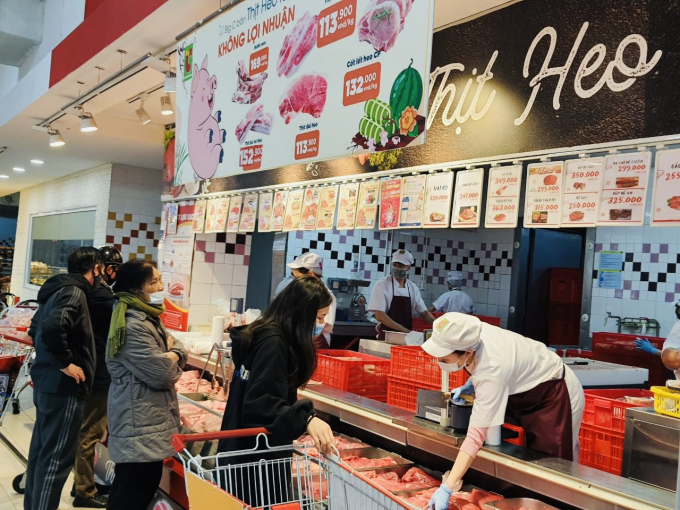 Hệ thống siêu thị Big C và Go! sẽ bán thịt lợn phi lợi nhuận bình ổn giá dịp Tết Tân Sửu bắt đầu tư tháng 1/2021. Ảnh: Thanh Tân.